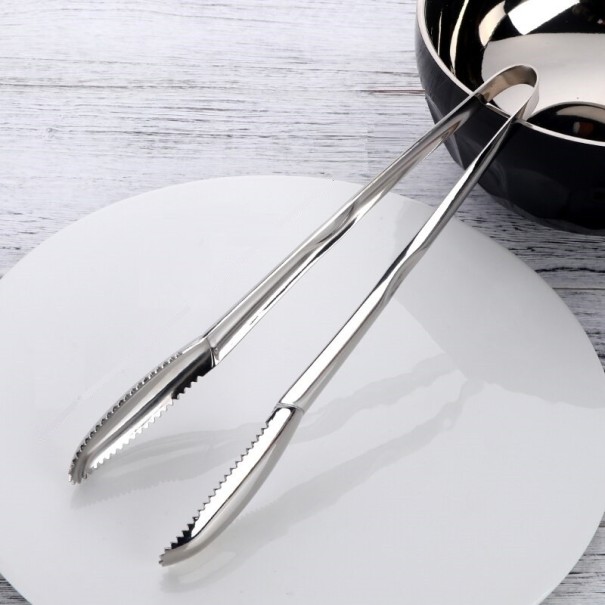 Serveringstång i rostfritt stål silver