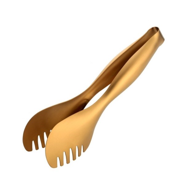 Serveringstang i rustfrit stål C367 guld