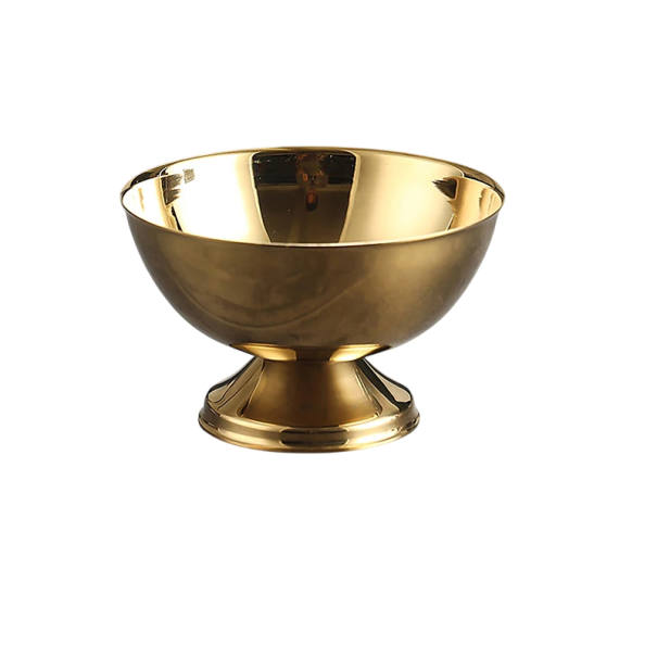 Servérskål för glass 250 ml rostfritt stål diameter 11,2 cm höjd 6,6 cm dessertskål för glass och söta rätter guld