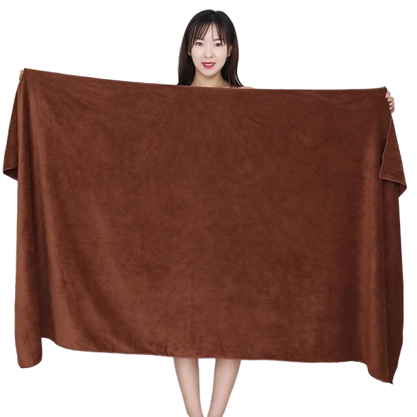 Serviette à séchage rapide Serviette en coton douce Serviette à séchage rapide Serviette en coton douce 140 x 70 cm marron