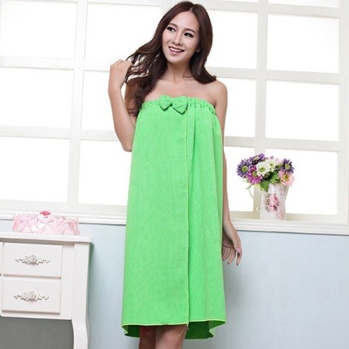 Serviette de bain en microfibre pour femmes J3186 vert