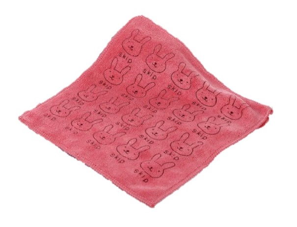 Serviette de bain pour enfants en microfibre - Lapin J1863 rose