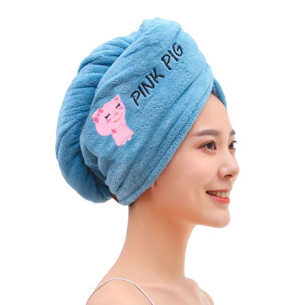 Serviette de cheveux P3637 bleu