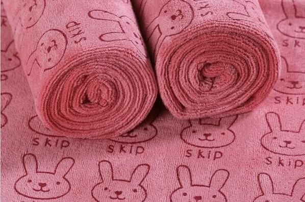 Serviette en coton pour enfants 50 x 25 cm J1879 rose