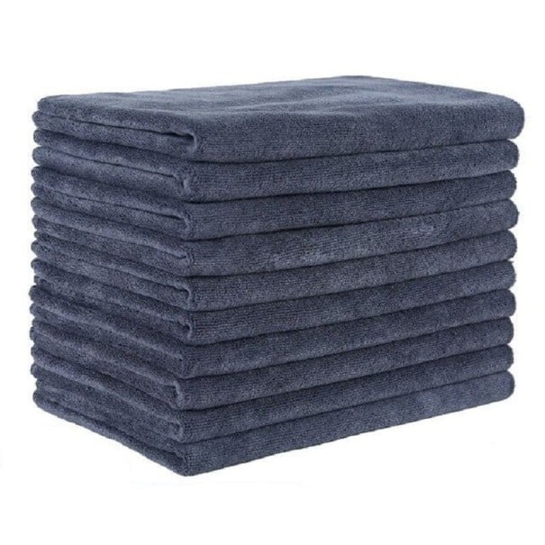 Serviette en microfibre 200 x 120 cm gris foncé