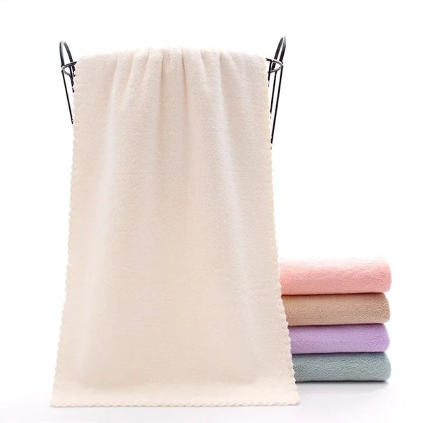 Serviette en microfibre Serviette absorbante Serviette à séchage rapide douce et absorbante 35 x 75 cm Beige