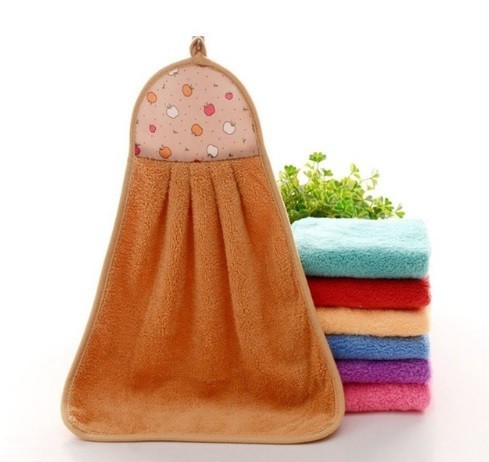 Serviette pour les mains et le visage en microfibre J3069 marron