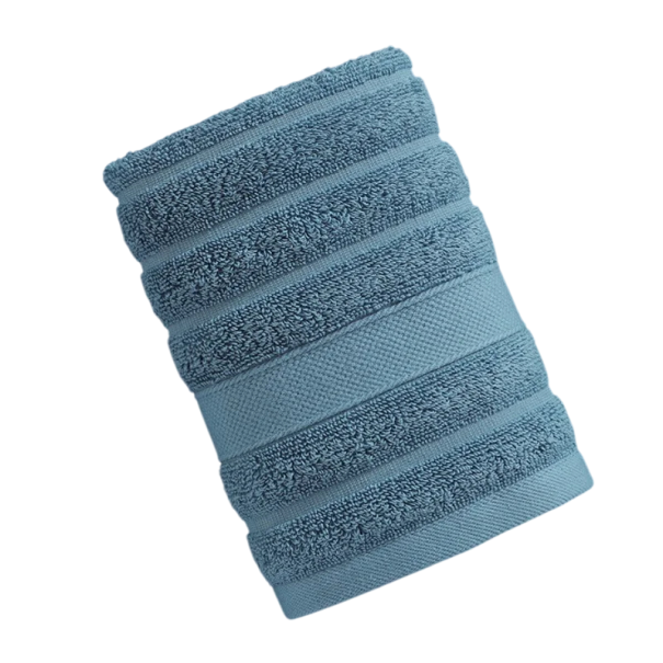 Serviettes carrées pour les mains 35 x 35 cm 4 pcs Serviettes en coton douces pour le visage pour enfants et adultes Haute absorption douce bleu