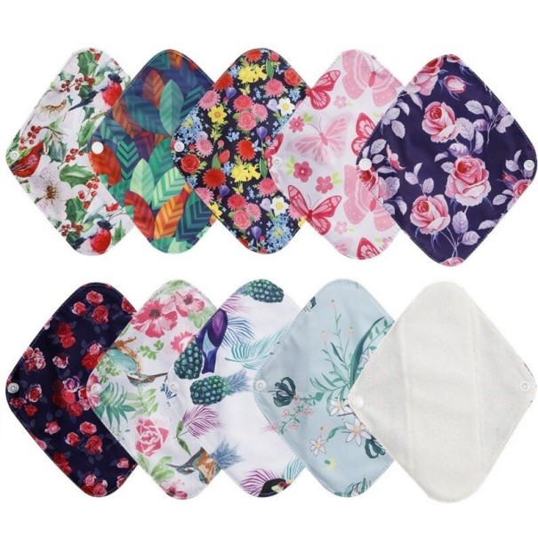 Serviettes menstruelles en tissu 10 pcs 2