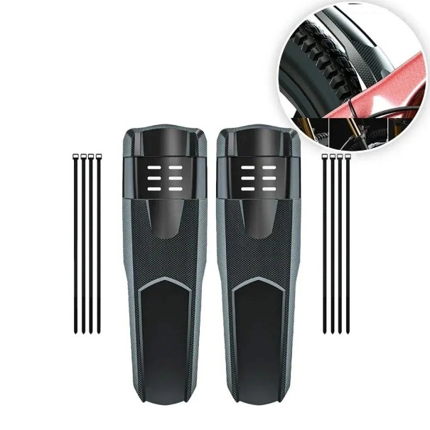 Set 2 Stück Fahrradschutzbleche 36 x 8 cm Vorder- und Hinterradschutzblech Universeller Schutz gegen Wasser und Schlamm 1