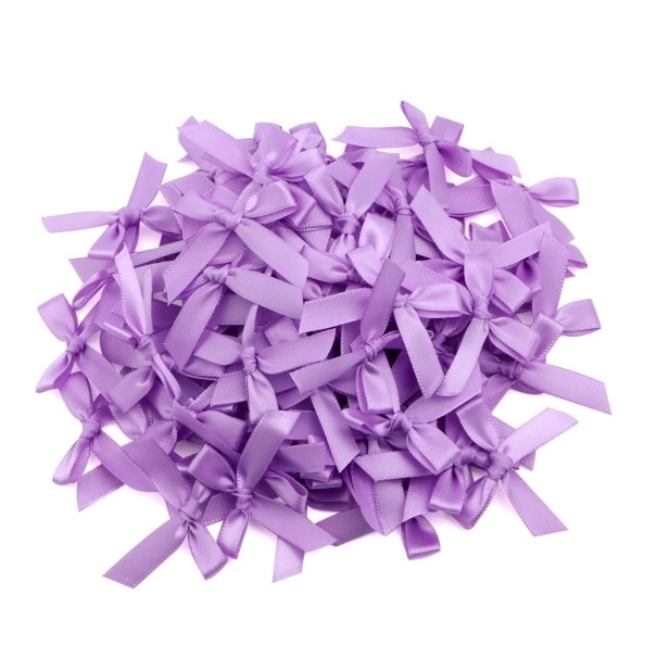 Set 50 fundite de par satinat 4 x 3,5 cm Fundite mici colorate Accesoriu elegant pentru par Strălucire fină Handmade Creație creativă violet