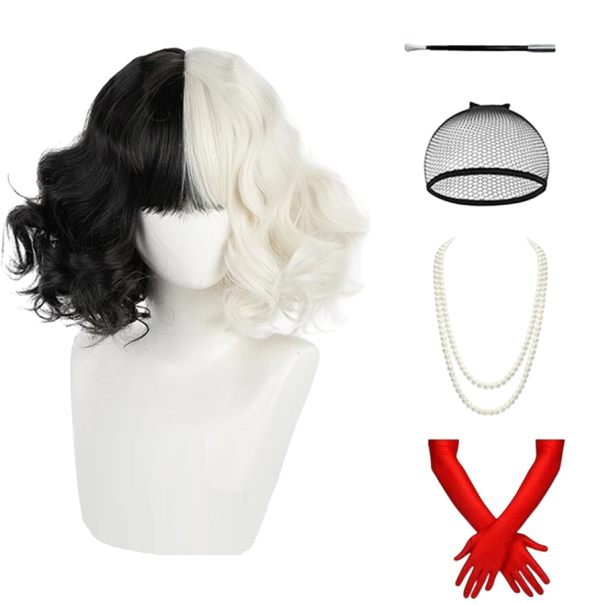 Set Accesorii Cosplay Cruella de Vil Accesorii Costum Cruella de Vil Costum Cruella de Vil 5buc 1