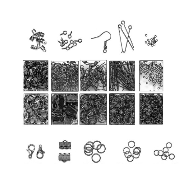 Set accesorii pentru confectionarea bijuteriilor 710 buc negru