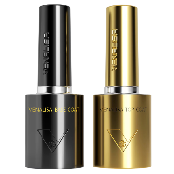 Set aus Basis- und Top-UV-Lack für Nägel 2×10 ml ohne HEMA TPO Ökologische Zusammensetzung LED- und UV-Lampen Salon und Zuhause 1