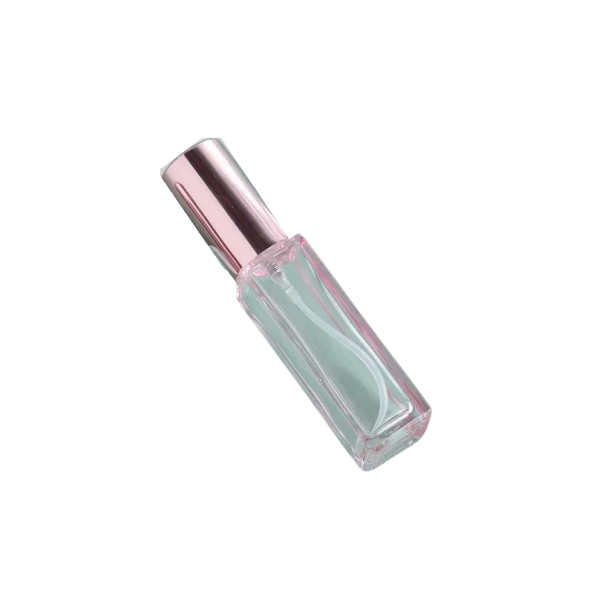 Set aus Glasfläschchen für Parfüm 10 ml 8,5 × 1,8 cm Glas nachfüllbare Fläschchen mit Sprühkopf für Parfüm oder Reisen rosa