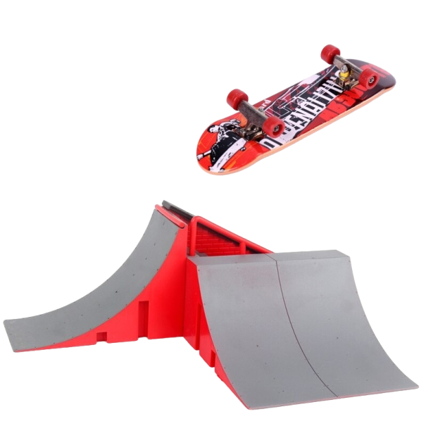 Set aus Rampe und Mini-Skateboard 1