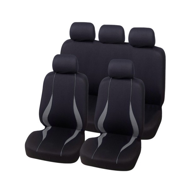 Set autohoezen 9 stuks grijs