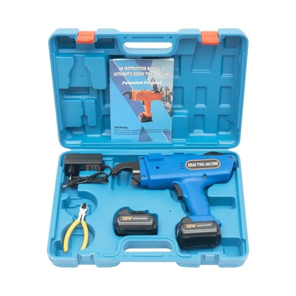 Set Automatizată de Vazație a Roxorilor 29 x 8,5 x 23 cm 12 V Vazație Electrică a Oțelului de Armare 8–34 mm cu Geantă albastru