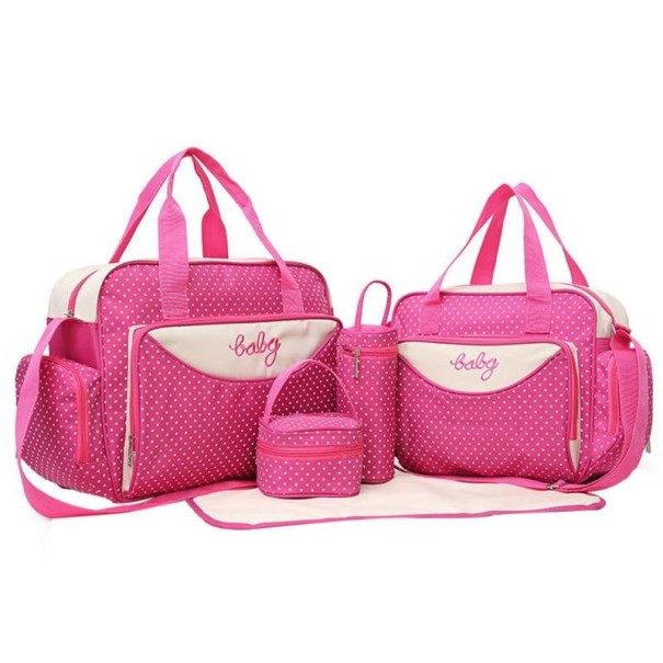 Set cambiador para mamás 5 uds. rosa oscuro