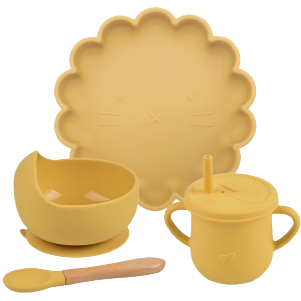 Set da pranzo per bambini 4 pezzi giallo