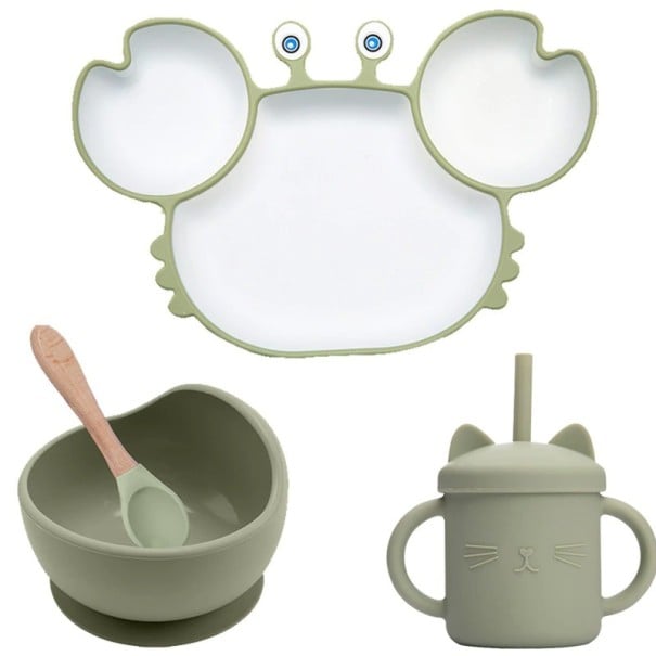 Set da tavola per bambini 4 pezzi verde