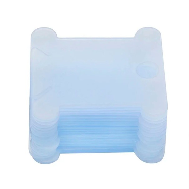 Set de 100 suporturi din plastic pentru ață de brodat 3,8 x 3,6 cm. Organizator pentru ață de cusut și punct în cruce. Bobine pentru înfășurarea și curățarea firului și bumbacului. albastru