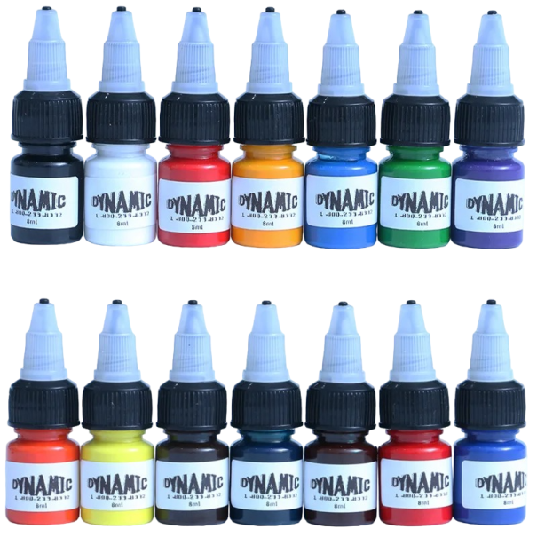 Set de 14 cerneluri pentru tatuaj permanente de calitate Tuș pentru tatuaj și machiaj permanent Color 8ml 1