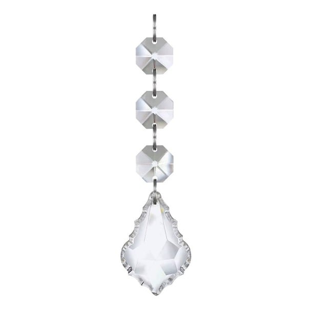 Set de 20 bucăți de ornamente acrilice transparente Decorațiuni de Crăciun cu efect de cristal pentru brad Ornamente strălucitoare suspendate 1