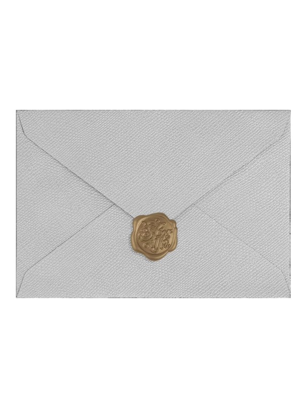 Set de 20 bucăți de plicuri cu sigiliu, plicuri elegante din hârtie structurată, format clasic pentru urări și scrisori gri