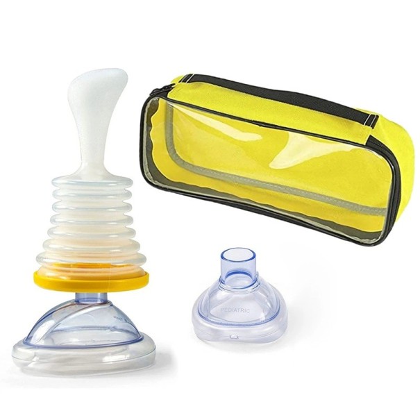 Set de 4 aparate de respirație cu geantă 16 x 8,5 cm Expansoare pulmonare Antrenament respirator Îmbunătățirea capacității pulmonare Ajutor împotriva sufocării și a dificultăților de respirație 1