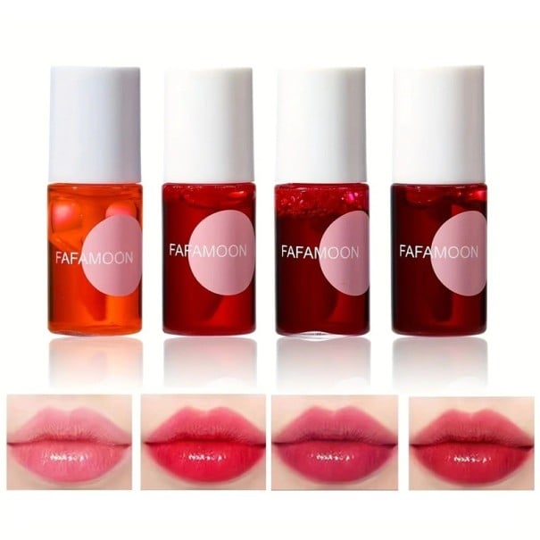 Set de 4 labiales líquidos hidratantes resistentes al agua 5 ml Efecto mate de larga duración Labios con color intenso Labial resistente al agua 1
