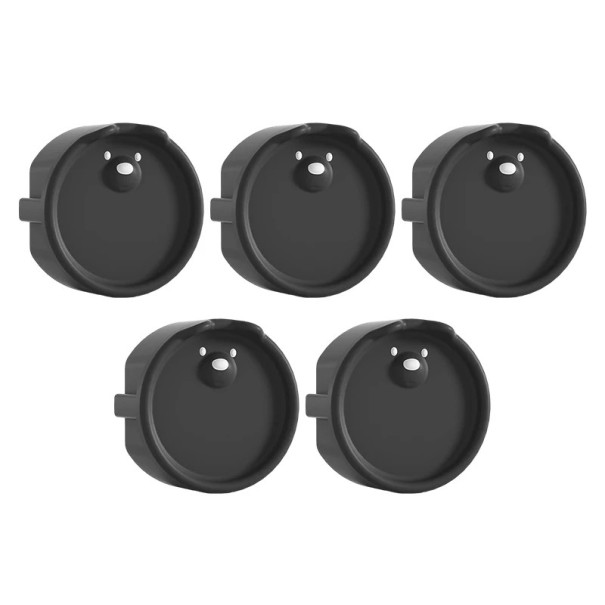 Set de 5 capace de protecție pentru prize pentru copii din silicon flexibil, motiv ursuleț, împotriva accidentelor cu curent electric negru