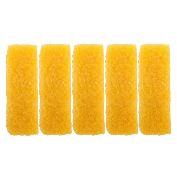Set de 5 radiere pentru curățarea pantofilor din piele întoarsă, 6,5 x 2 cm, bloc de curățare din piele naturală, galbenă, pentru îngrijirea 1