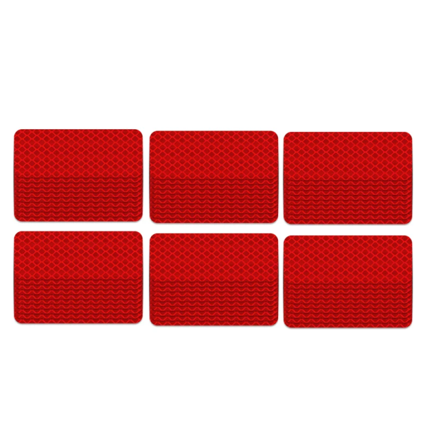 Set de 60 de autocolante reflectorizante pentru biciclete, 30x80 mm, benzi de avertizare de siguranță pentru cadrul bicicletei, reflectorizante nocturne, vizibilitate în aer liber roșu