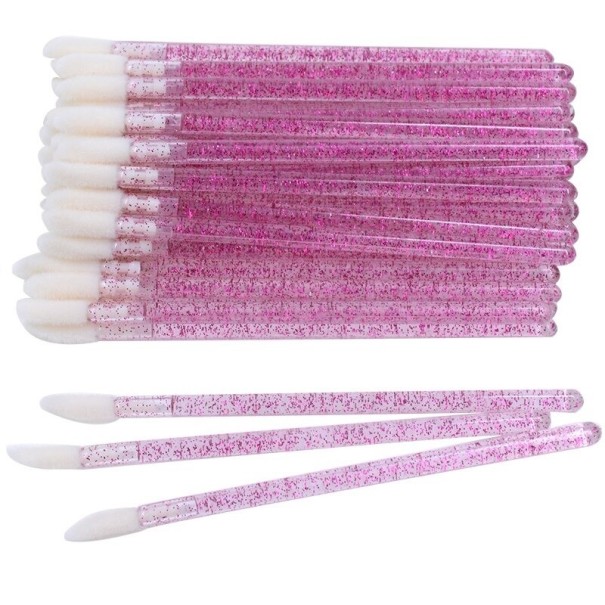 Set de aplicadores para labios y pestañas 50 uds P3311 rosa oscuro