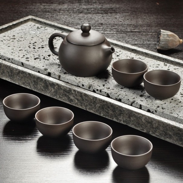 Set de ceai ceramic 7 buc C117 negru 1