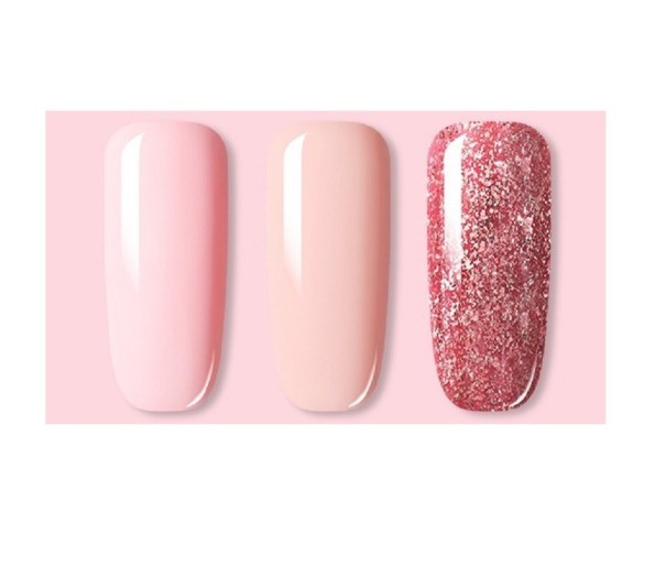 Set de esmaltes en gel con purpurina 3 uds. 2