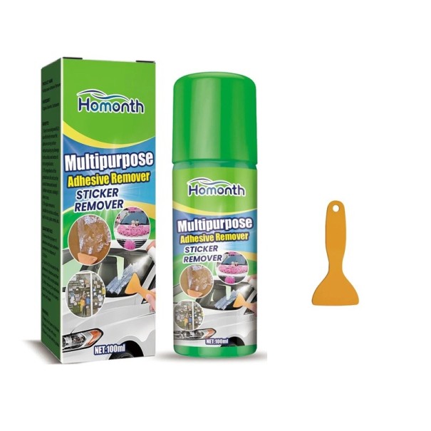 Set de îndepărtare a etichetelor și a adezivului 100 ml + racletă 3.5×9.1 cm lichid pentru curățarea sticlei auto și a suprafețelor metalice 1
