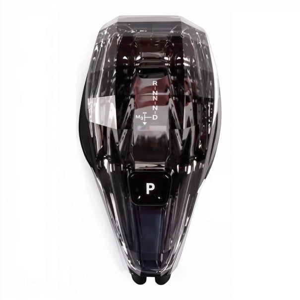 Set de manetă de schimbător de viteze din cristal 3 bucăți cu display M și marcaje RND, ABS și cristal, transparent negru, pentru BMW X5 F15 și X6 F16 1
