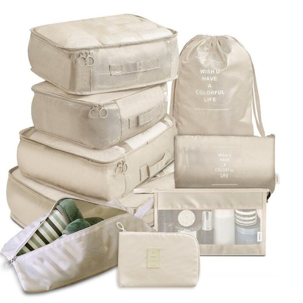 Set de neceseres 9 uds T704 crema