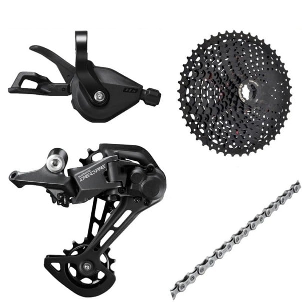 Set de schimbare pentru bicicletă 11 viteze 11–50T aliaj schimbător casetă lanț pentru bicicletă de munte și mers pe teren accidentat negru