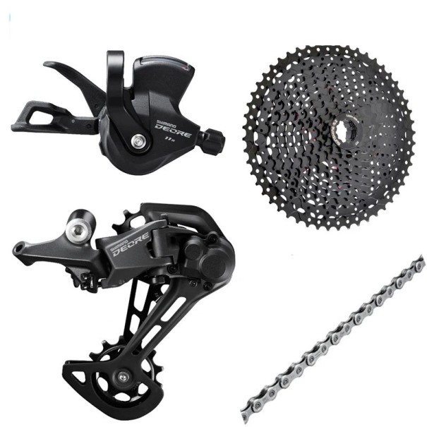 Set de schimbător pentru bicicletă 11 viteze 11–52T casetă schimbător lanț aliaj pentru bicicletă de munte în teren accidentat negru