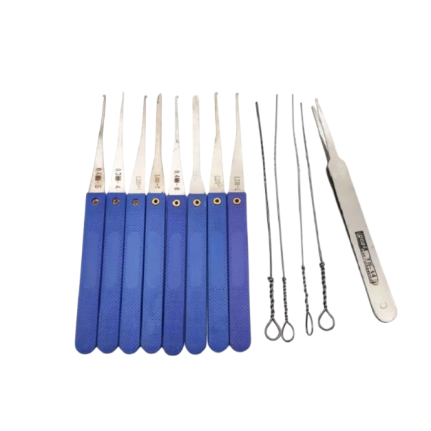Set de scule lăcătușerie 13 piese, lacăt puternic, reparare lacăt, deschidere ușă, scule manuale cu mâner, lacăte combinate 1