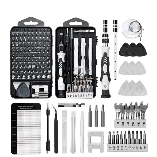 Set de șurubelnițe multifuncționale 138 buc Set de șurubelnițe pentru reparații electronice și telefoane Kit profesional de reparații pentru computere și electronice pentru telefoane Șurubelniță magnetică negru