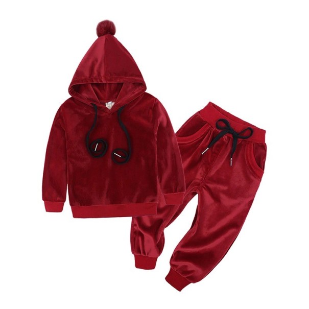 Set de trening pentru copii L1123 burgundy 12-18 luni B