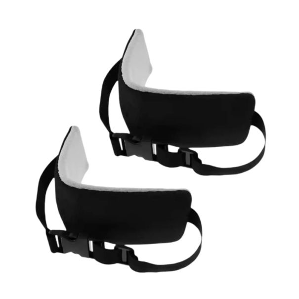 Set di 2 cuscini da viaggio per il collo 29x8 cm con cinturino regolabile Supporto per la testa Cuscino da viaggio per auto Aereo Treno Sonno confortevole nero
