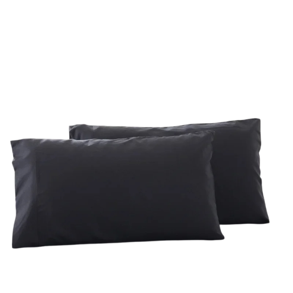 Set di 2 federe per cuscini 50x101 cm per la camera da letto Copertura colorata e morbida per cuscino in microfibra Senza imbottitura nero