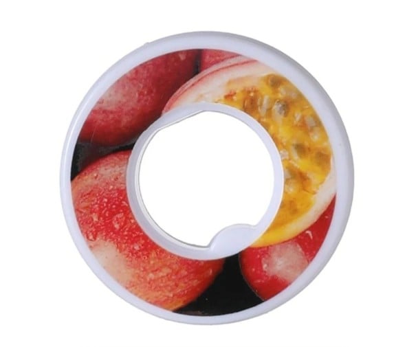 Set di 3 anelli aromatizzatori per bottiglia 4 cm adattatore in plastica per tappo di bottiglia sportiva vari gusti accessorio per bottiglie d'acqua Passion Fruit
