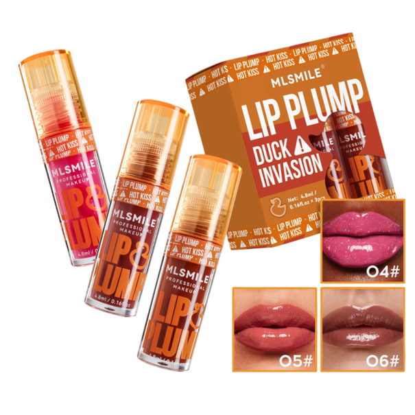 Set di 3 oli per labbra profumati alla frutta Lucidalabbra idratante Beep Lip Glaze Duck Mouth Nutrimento Lucentezza delicata Effetto naturale 1