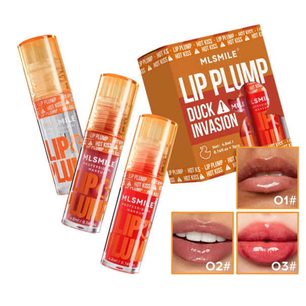 Set di 3 oli profumati per labbra idratanti Beep Lip Glaze Duck Mouth Nutrizione contro la secchezza Effetto delicato 1